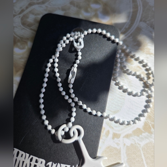 Dolls Kill White Silver Darker Wavs Collectable Pendant D Necklace - Picture 8 of 8